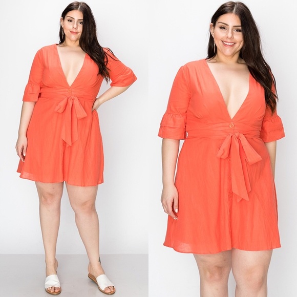 Dresses & Skirts - 🚨24 HOUR SALE🚨Ocean View Coral Plus Size Dress